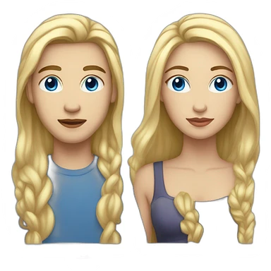 couple light-skinned-long-hair-blue-eyes female with tall men light skinned blonde short hair blue eyes sticker
