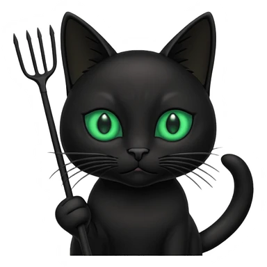 Black Cat with rake sticker