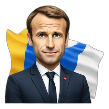 Macron sur la tour effeil sticker