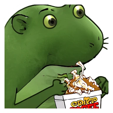 Rat eating toffee sticker