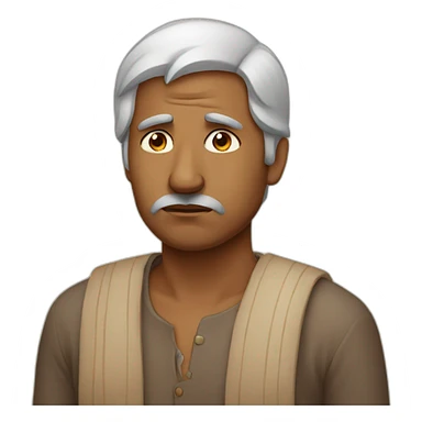 sad indian man sticker