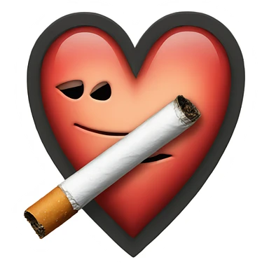 heart and cigarette sticker