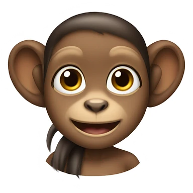Girl monkey  sticker
