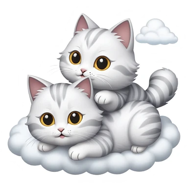 cats flying sticker
