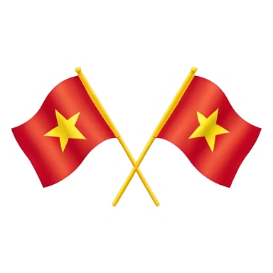 Crossed Flags of Vietnam sticker