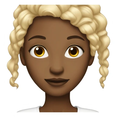 Beautiful Black girl with blonde hair sticker