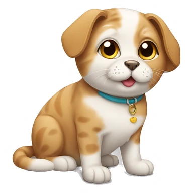 cat mixed with dog sticker