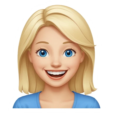 laughing bllonde woman sticker