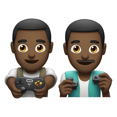 two men play video games sticker