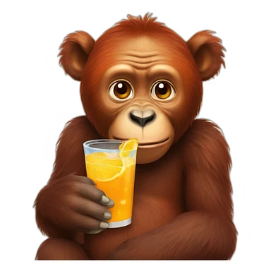 Orang-outan-drink-bear sticker
