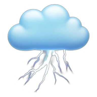 Cloud raining with lightning sticker