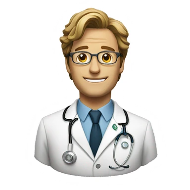 A doctor who is glad sticker