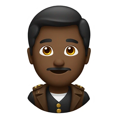 Un homme noir brun en costume sticker