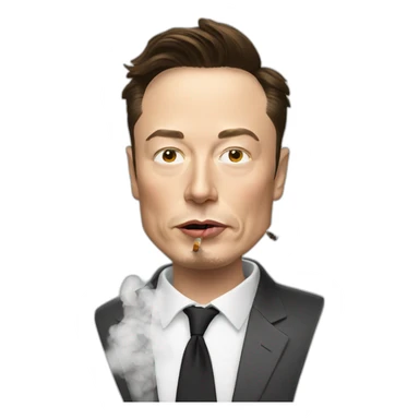 Elon musk smoking sticker