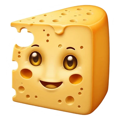 Cheese with a toupe on its head sticker
