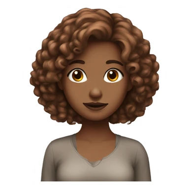 beautiful brown-haire girl sticker