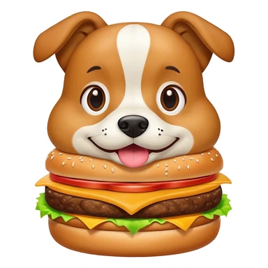 dog burger sticker