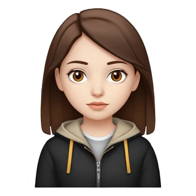 hispanic girl with brown eyes and brown hair and alt sticker