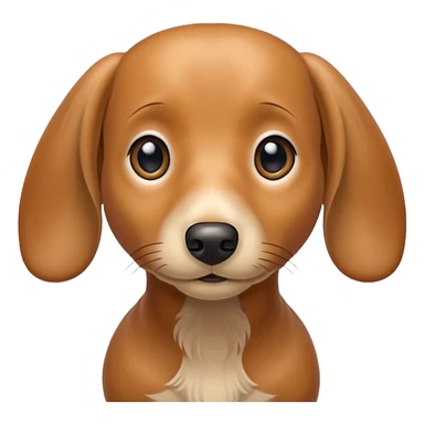 cream color dachshund  sticker