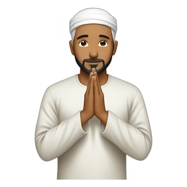 a muslim men doing the prayer sticker