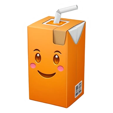 orange juice box sticker