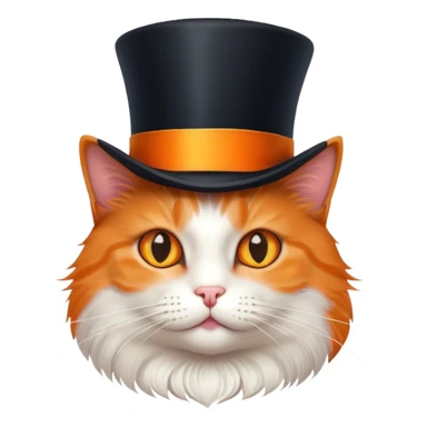 Cat with tophat sticker