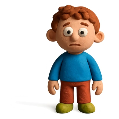 claymation style ben as a character sticker