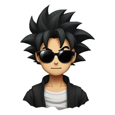 goku black with sunglasses sticker
