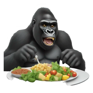 Gorilla eat city sticker