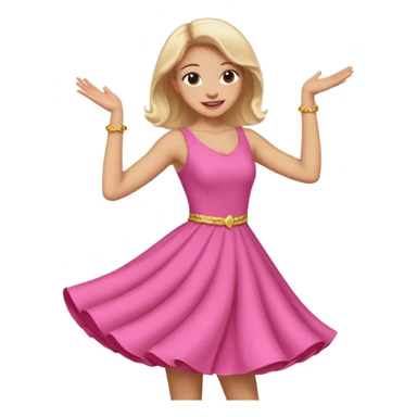 Bailarina rosada pero no de valet sino de bailes sticker