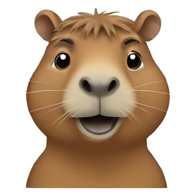 Capybara using a blue T-shirt  sticker