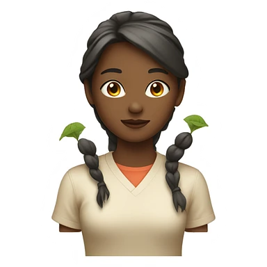 Girl with ashwagandha sticker