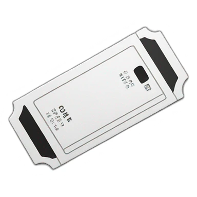 White metro ticket black stripe sticker