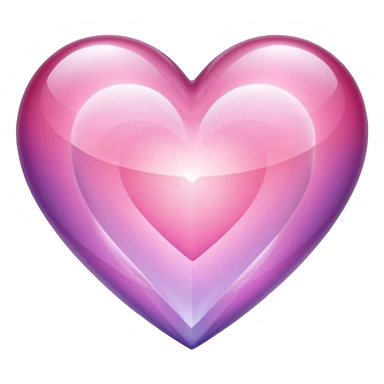 Crystal heart sticker