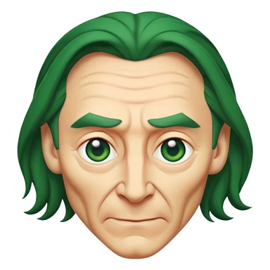 Loki marvel movies character face only older sticker