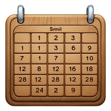 calendar wood sticker