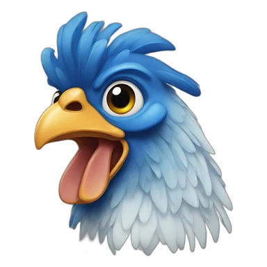 Blue chiken sticker