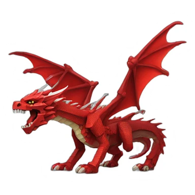 Minecraft Red dragon cyberpunk sticker