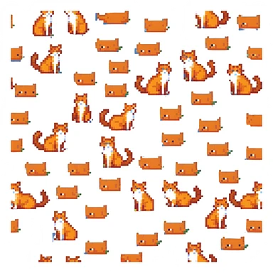 orange cat sitting sticker