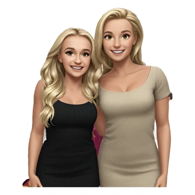 blonde girls smiling together sticker