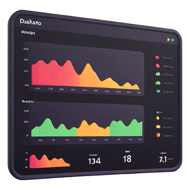dashboard with analytics metrics sticker