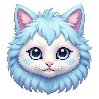 Kawaii bright fantasy ethereal anthro feline fursona animal creature sticker