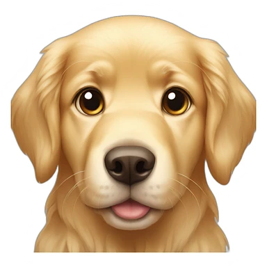 light golden retriever with big eyes sticker