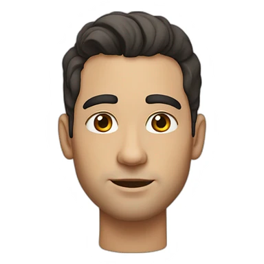 30 year old white man with short dark hair thick eyebrows and hoop earrings sticker