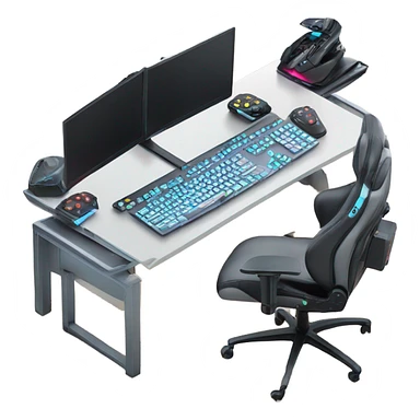 Cool gaming setup sticker