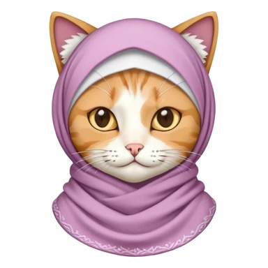 Cat wearing hijab sticker