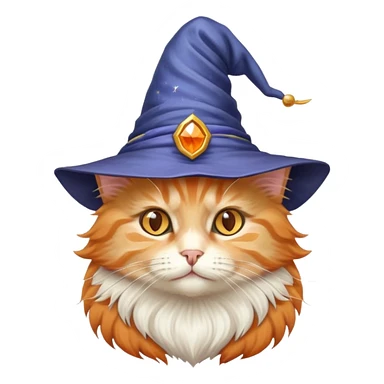 cat with wizard hat  sticker