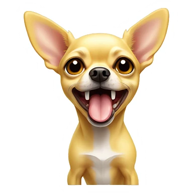 yellow chihuahua with its tongue only slightly out sticker
