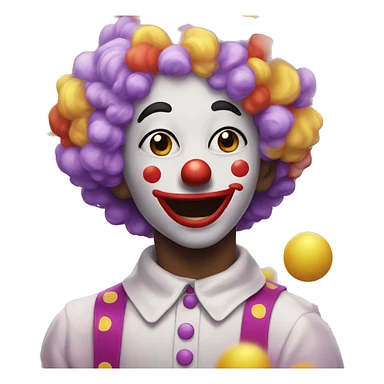A clown listening to kpop sticker