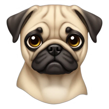 Perro pug sticker